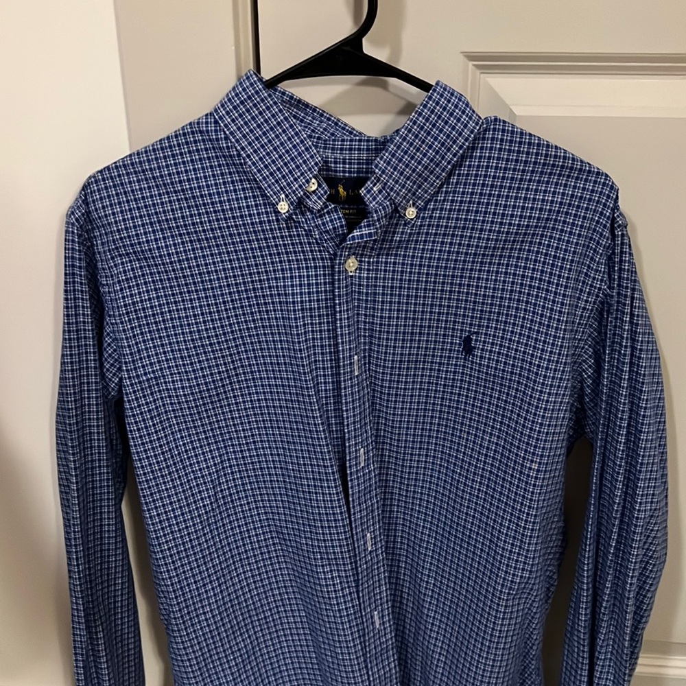 Polo Ralph Lauren Blue Dress Shirt (Medium)